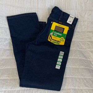 Wrangler Men's Cowboy Cut Slim Fit Jeans - Deep Blue 34 X 34